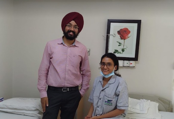Vidushi Dubey with Dr. Sahota